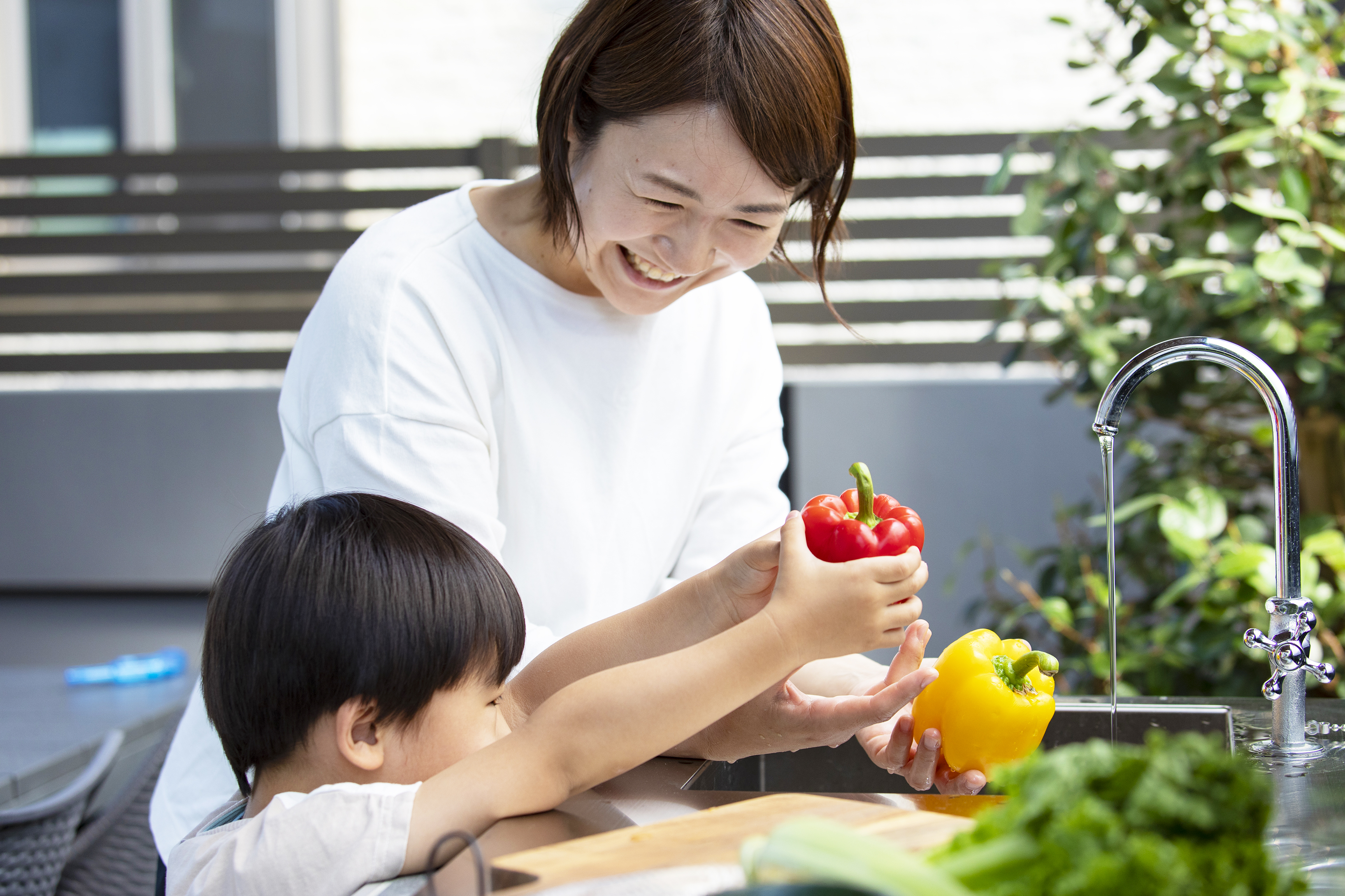 お庭で作るお料理はおいしさがグーンとUP